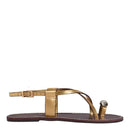 Rasteira Metalizada Dourada Metal Bold