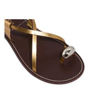 Rasteira Metalizada Dourada Metal Bold