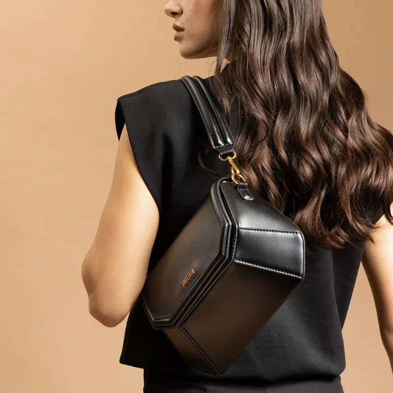 Bolsa Baguete Estruturada Soft Preta