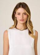 Blusa Reta Sem Manga Aline Dudalina Feminina