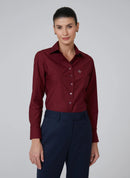 Camisa Luxury Cetim de Algodão Lisa Dudalina Feminina