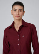 Camisa Luxury Cetim de Algodão Lisa Dudalina Feminina