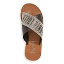 Rasteira Napa Soft Tiras Cruzadas Preto