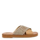 Rasteira Napa Soft Tiras Cruzadas Bege