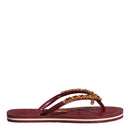 Chinelo Flip Flop Verniz Vermelho Marsala