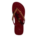 Chinelo Flip Flop Verniz Vermelho Marsala