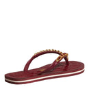 Chinelo Flip Flop Verniz Vermelho Marsala