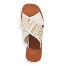 Rasteira Off White Gorgurão Bico Quadrado