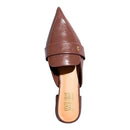 Mule Napa Madri Bico Fino Marrom Siberia