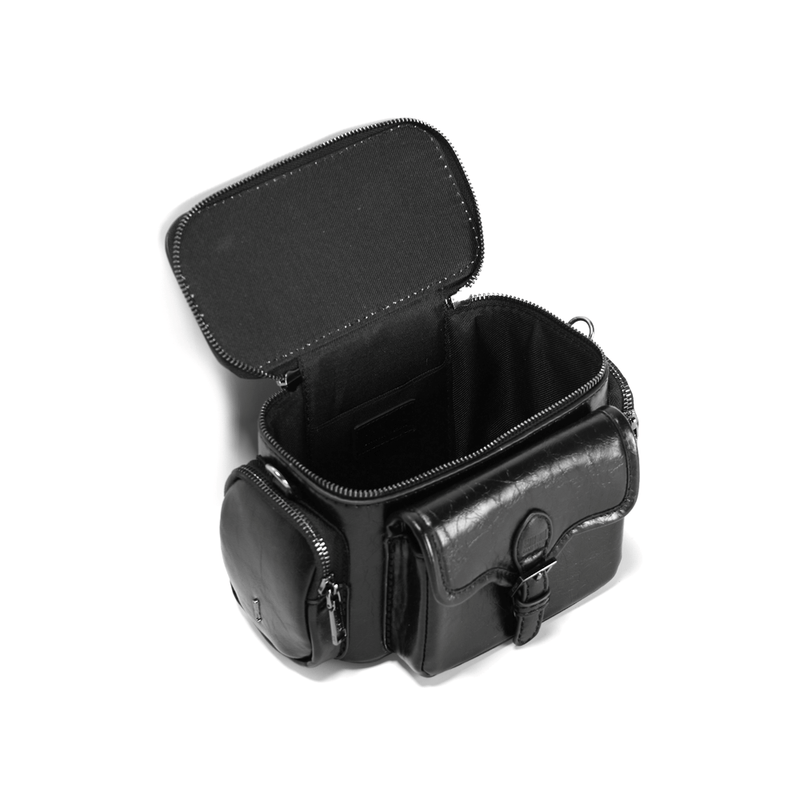 Bolsa Rústica Preta Alça De Ombro