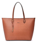 Bolsa Shopper Marrom Santa Lolla Universitaria Grande Alça Fixa Mão