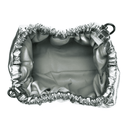 Bolsa Santa Lolla Prata Metalizado Correntes