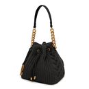 Bolsa Bucket Preta Média Alça De Ombro