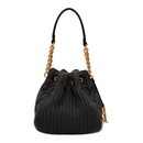 Bolsa Bucket Preta Média Alça De Ombro