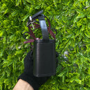 Sandália Couro Pelica Preta Tiras Laço