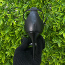 Sandália Verniz Anzeli Preta Salto Médio Fino