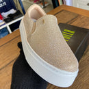 Tênis Slip On Shiny Lizard Brilho Dourado