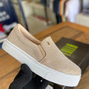 Tênis Slip On Shiny Lizard Brilho Dourado