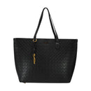 Bolsa Shopper Preto Santa Lolla Universitaria Grande Alça Fixa Mão