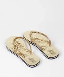 Chinelo Flip Flop Borracha Corrente Tiras Finas Metalizado Dourado