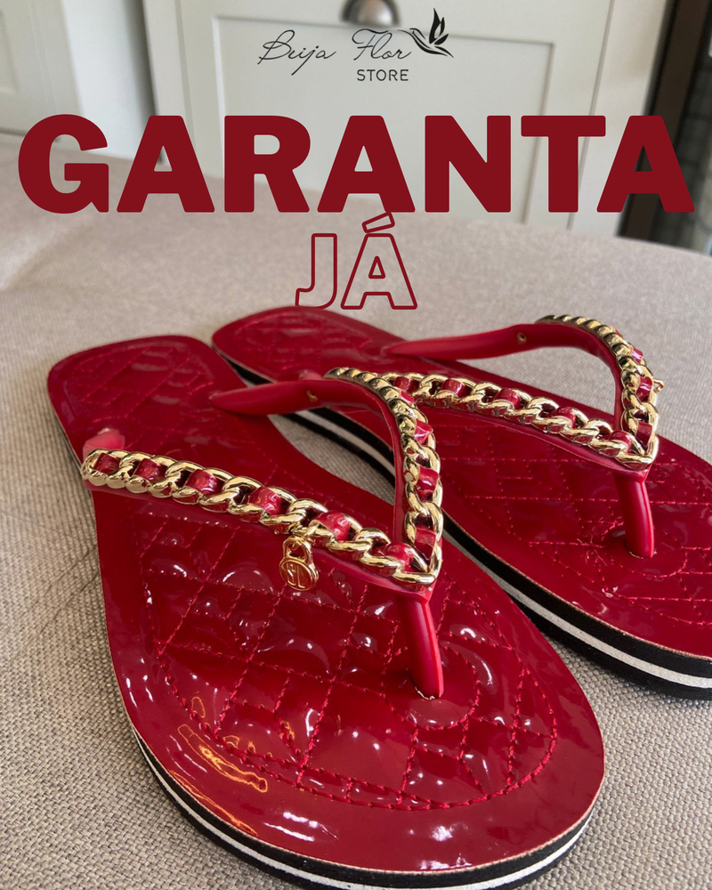 Flip Flop Verniz Vermelho Eletric Red